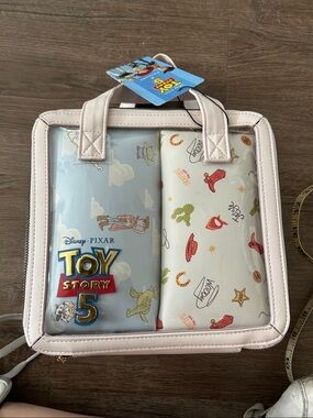 NWT Disney Pixar Toy Story 5 SET OF 3- Clear Pouch Set — Pastel Blue & Cream